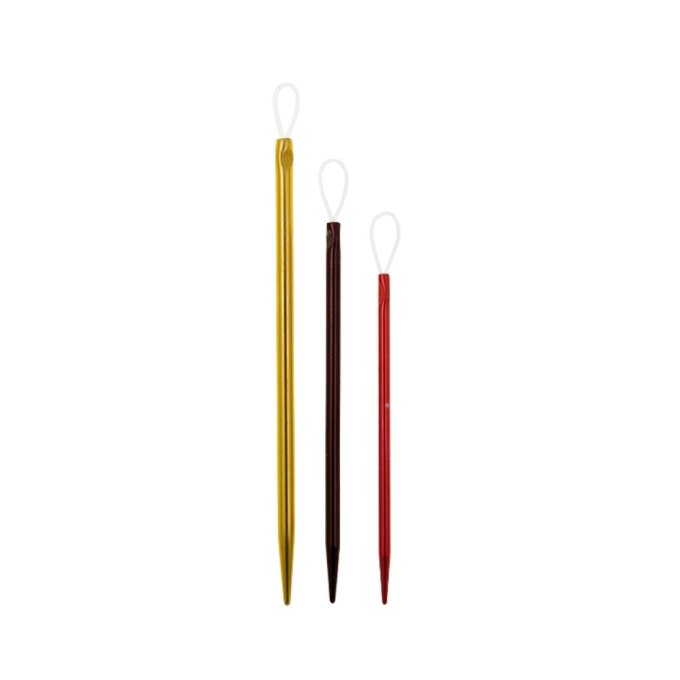3 Aiguilles passe-laine avec boucle, assorties