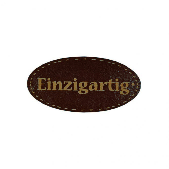 Patch écusson thermocollant Unique Einzigartig similicuir