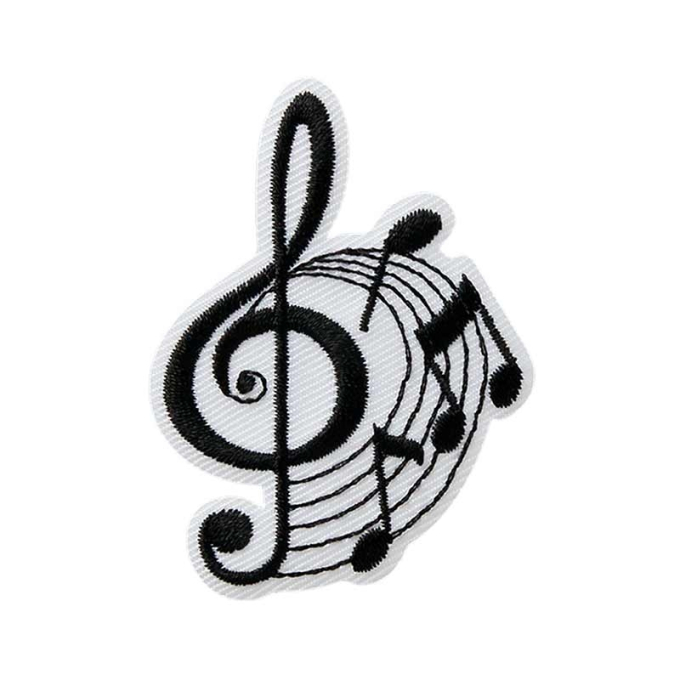 Patch écusson thermocollant Notes de musique