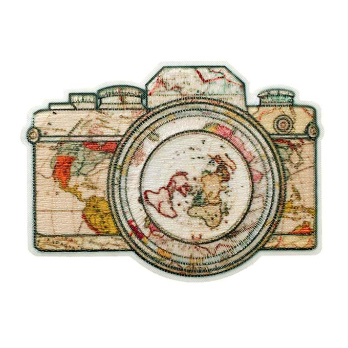 Patch écusson thermocollant caméra, recyclé