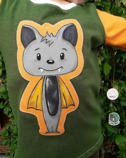 Patch écusson blason à imprimer pdf Chauve-souris GroWiDesign