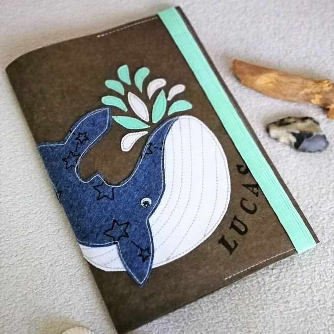 Patch écusson blason à imprimer pdf Grande baleine von Lange Hand