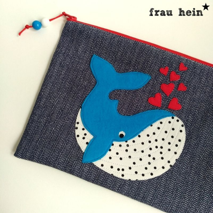 Patch écusson blason à imprimer pdf Grande baleine von Lange Hand
