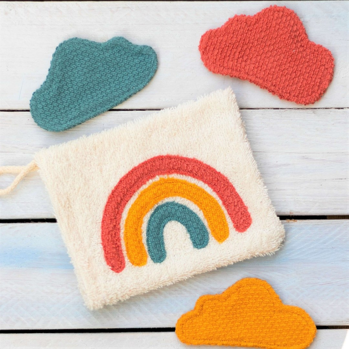 Patch écusson blason à imprimer pdf Arc-en-ciel & nuage von Lange Hand