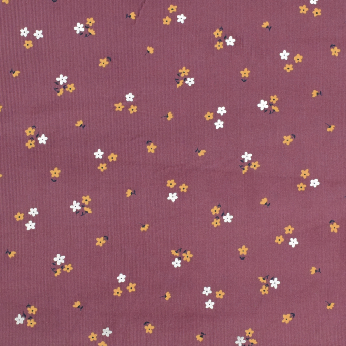 Baby Corduroy Glitter Flowers, berry