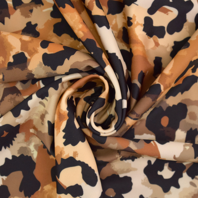 Swimsuit fabric animal print, brown