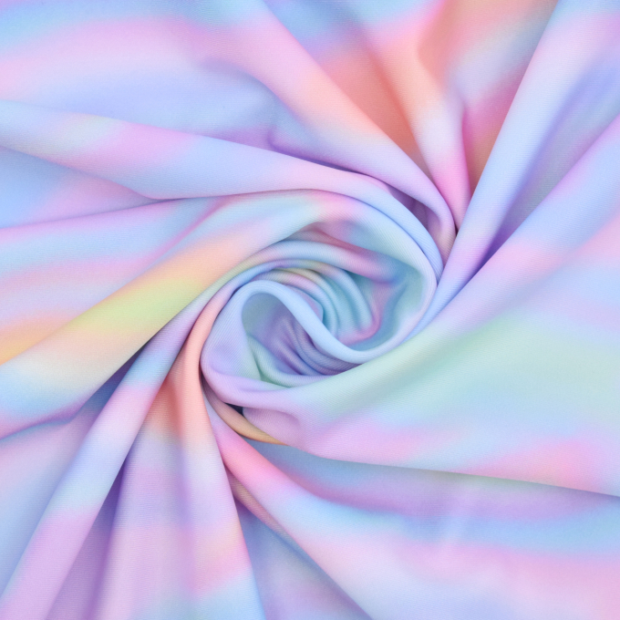 Badpakstof Pastel Waves, veelkleurig