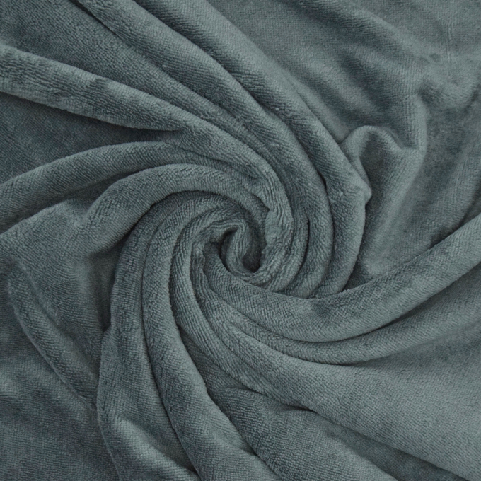 Tissu éponge bambou, gris foncé
