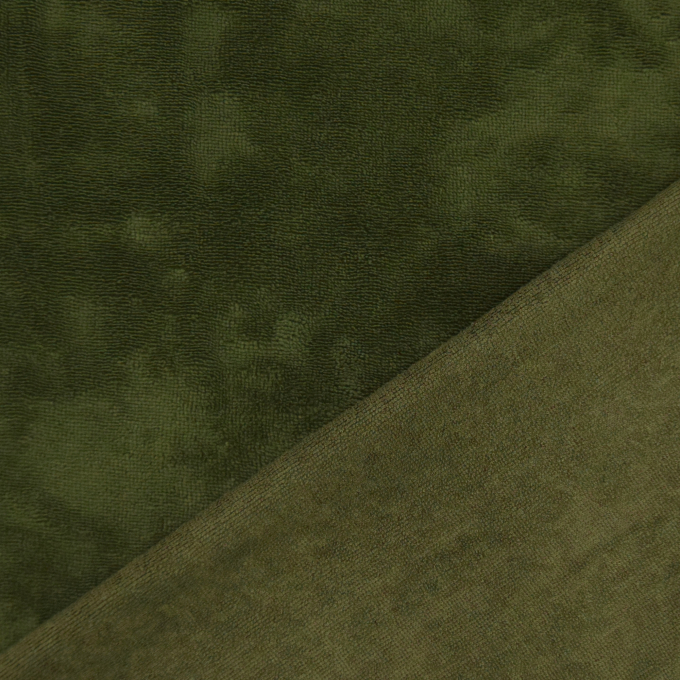 Tissu éponge bambou, vert mousse