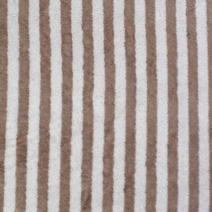 Bamboo badstof stripes, lichtbruin