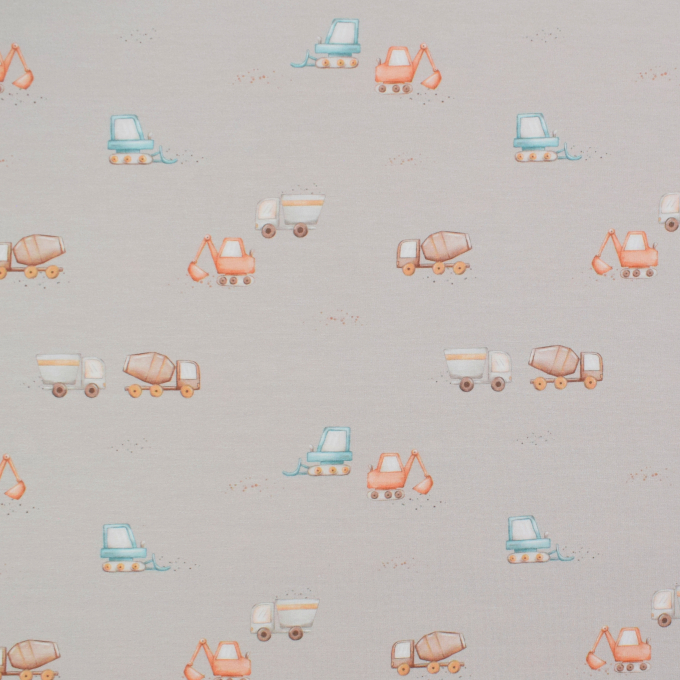 Tissu jersey de bambou Engins de chantier, sable
