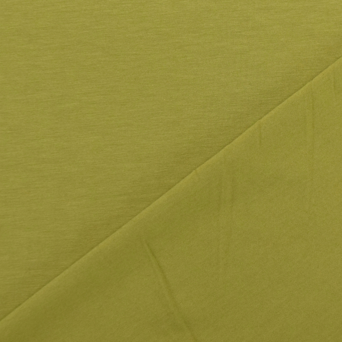 Bamboe jersey uni, licht olijfgroen