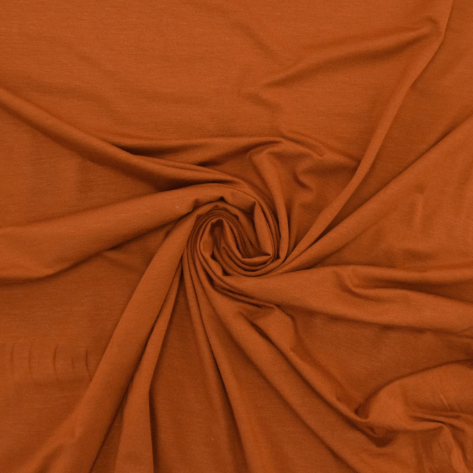 Bamboe jersey uni, terracotta