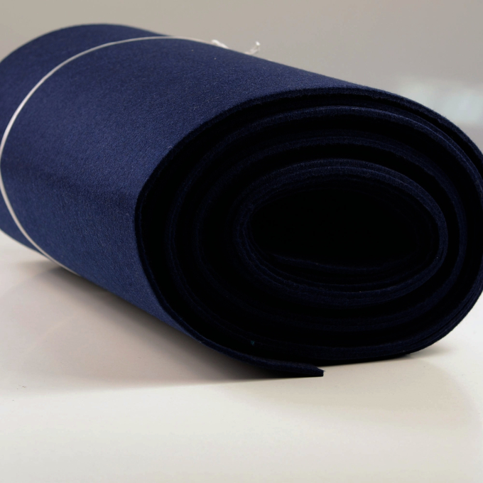 Tissu feutrine au mètre, 4 mm,  bleu marine
