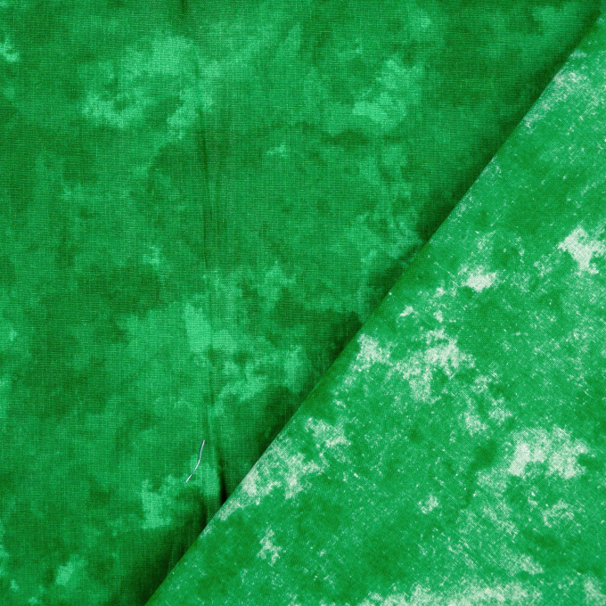 Baumwoll-Cretonne Batikoptik, grün