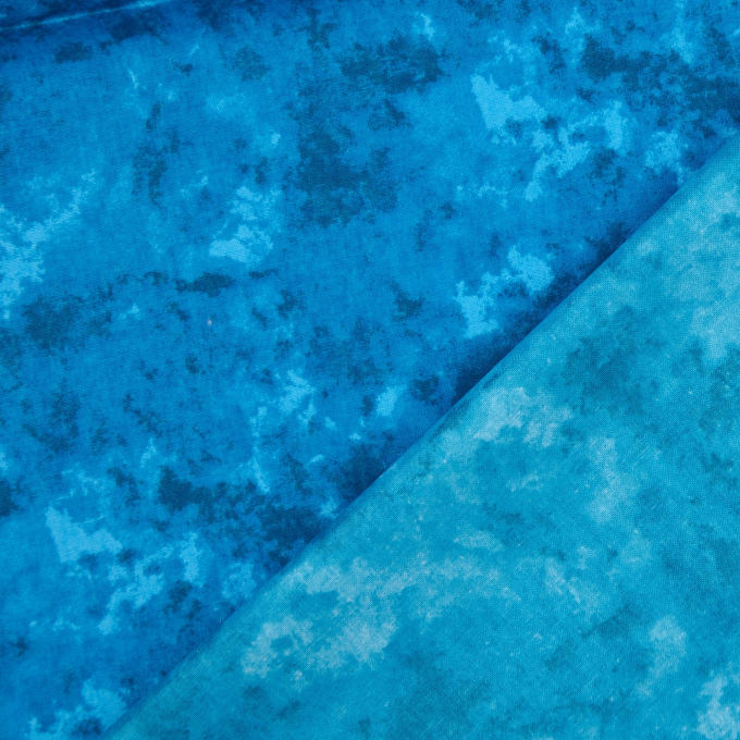 Baumwoll-Cretonne Batikoptik, türkis