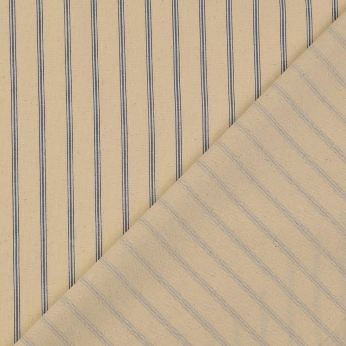 Baumwoll Cretonne Vintage Stripes, blau