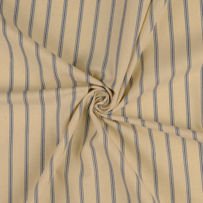 Baumwoll Cretonne Vintage Stripes, blau