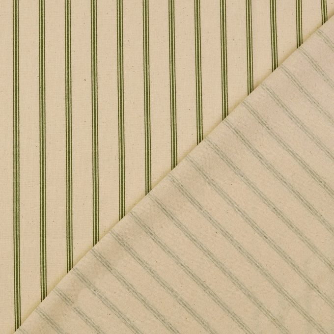 Baumwoll Cretonne Vintage Stripes, grün