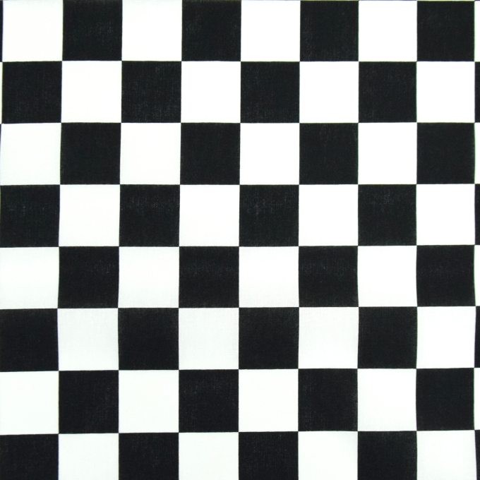 Katoen Cretonne finishvlag, zwart- wit Stoffen Hemmers