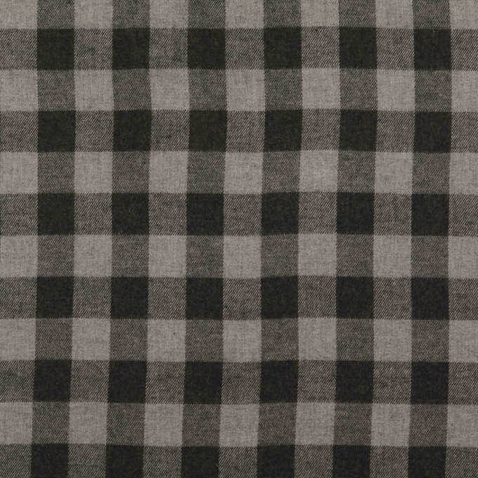 Katoenen flanel big checks, donkergrijs