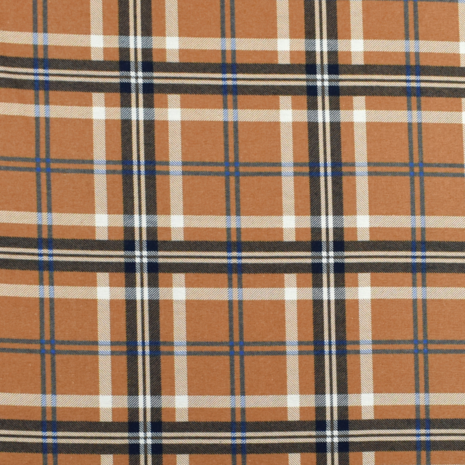 Tissu flanelle écossais tartan Checks, caramel
