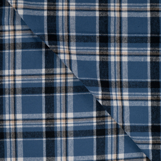 Baumwoll Flanell Karina, jeansblau