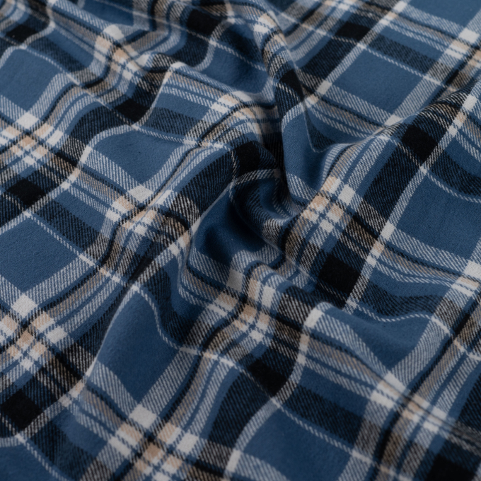 Baumwoll Flanell Karina, jeansblau