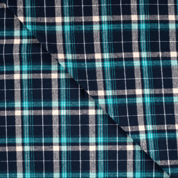 Cotton flannel Kerstin, teal