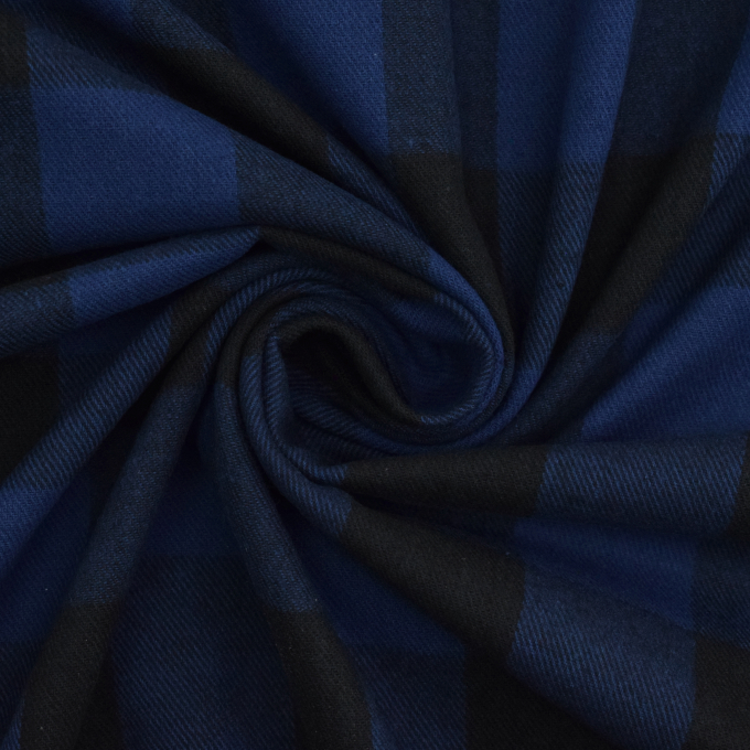 Katoenen flanel Kiara, donkerblauw