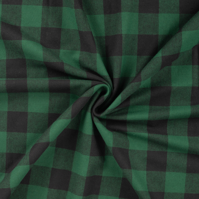 Katoenen flanel Kiara, donkergroen