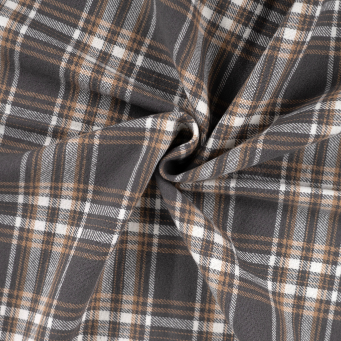 Cotton flannel Klara, grey