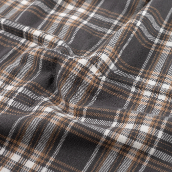 Cotton flannel Klara, grey