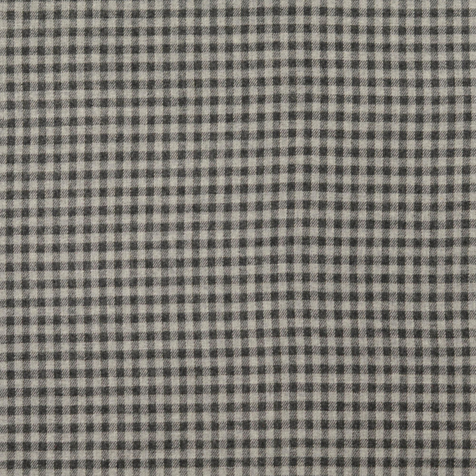 Katoenen flanel Small checks, donkergrijs