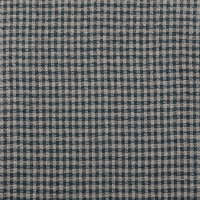 Katoenen flanel Small checks, jeansblauw