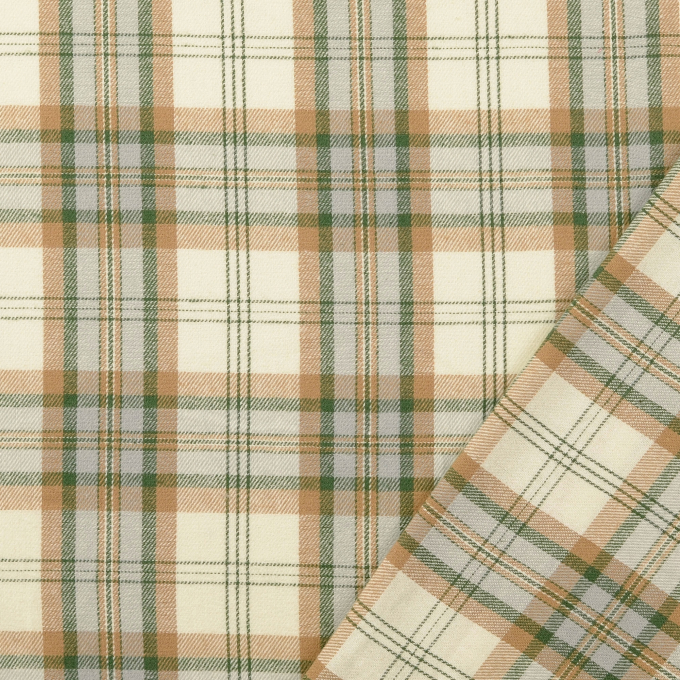 Tissu flanelle Tartan écossais Squares, vert