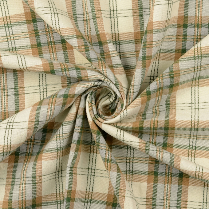 Tissu flanelle Tartan écossais Squares, vert