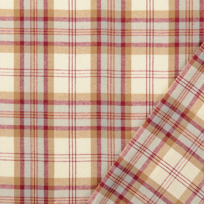 Tissu flanelle Tartan écossais Squares, lie de vin