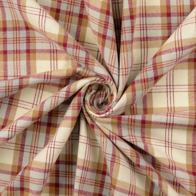 Tissu flanelle Tartan écossais Squares, lie de vin
