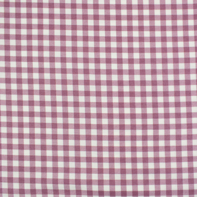 Katoenen flanellen stof geblokt 1cm, oudroze