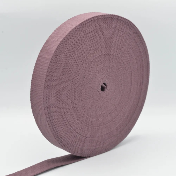 Katoenen tassenband 30 mm, mauve