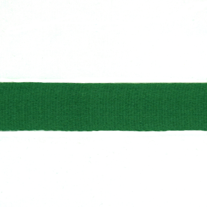 Katoenen tassenband uni grasgroen 38 mm