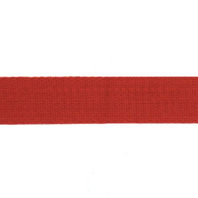 Katoenen tassenband uni rood 38 mm