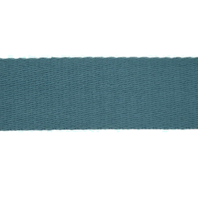 Baumwoll-Gurtband uni stahlblau 38 mm