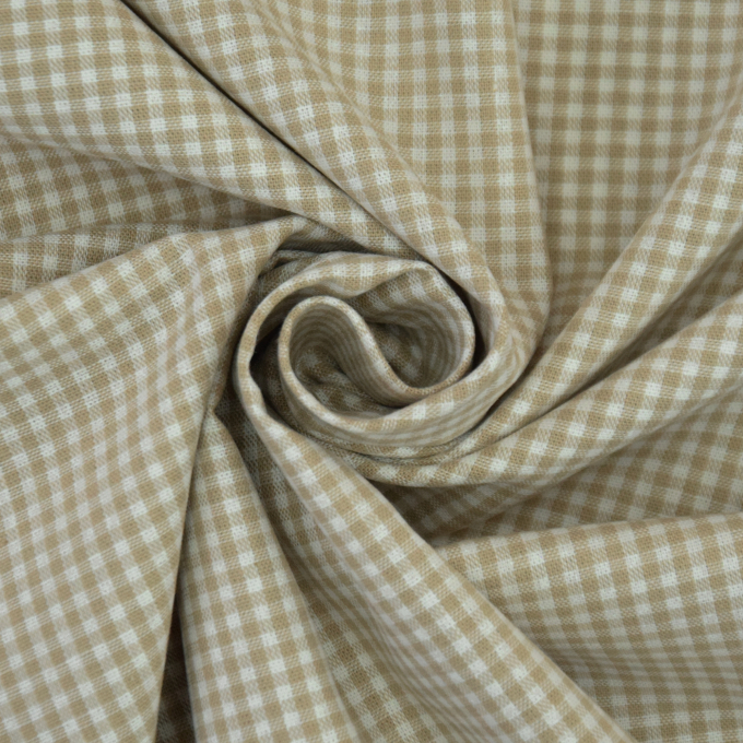 Baumwoll-Karo Zefir 0,25 cm beige