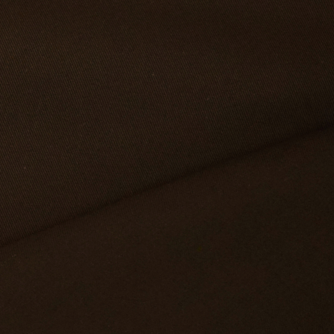 Tissu coton sergé uni, marron
