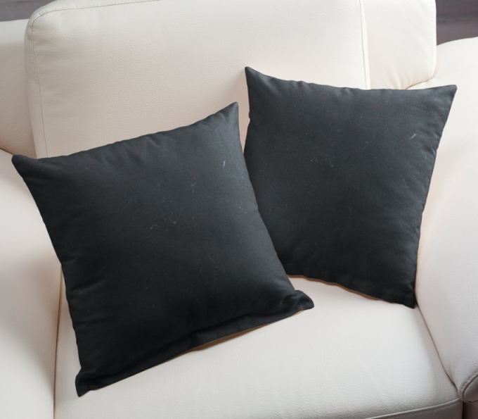 Tissu sergé coton lourd, noir