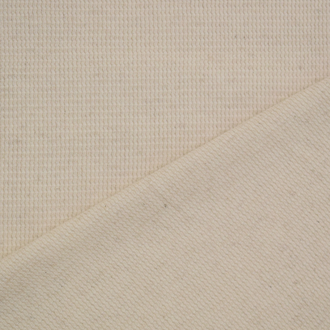 Tissu jersey de coton lin gaufré, naturel