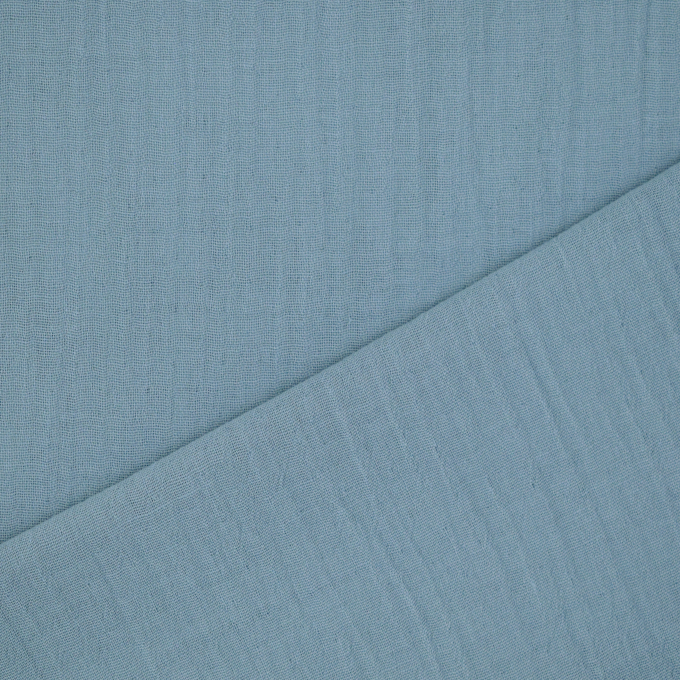 Tissu double gaze de coton, 280cm, bleu