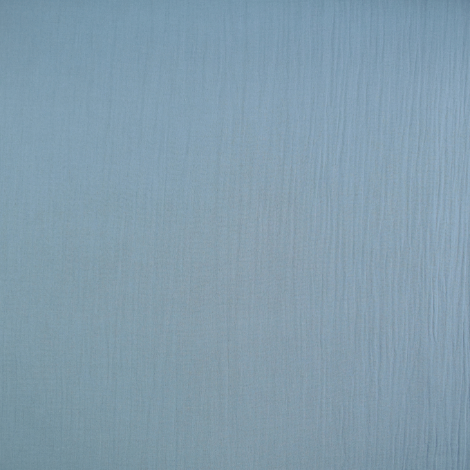 Tissu double gaze de coton, 280cm, bleu
